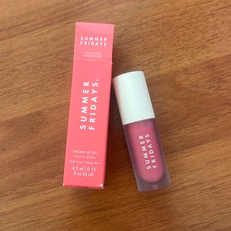 New In Box Never Opened Except To Photograph. Full Size 4.5ml/.15oz. Dream Lip Oil In Shade Pink Cloud From Summer Fridays. Retails For $26 Summer Fridays Lip Oil, Christmas List Items, Girly Christmas Gifts, Summer Friday, Wishlist Ideas, Holiday Wishlist, Sephora Skin Care, Wishlist 2024, Pink Cloud