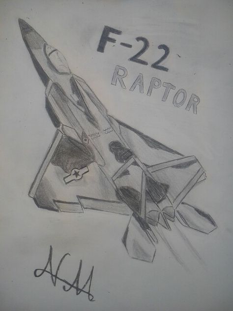 F22 Drawing, F22 Raptor Drawing, Airplane Drawing Sketches, Fighter Jet Drawing, Raptor Aircraft, Planes Drawing, Jet Drawing, Aircraft Drawing, Airplane Drawings