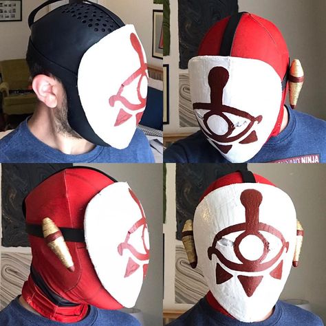 Yiga mask nearly complete, just the hair to do now. Then, I collect the 300 rupee bounty on that Hero of Time! #zeldabreathofthewild #zelda #legendofzelda #zeldacosplay #yiga #yigaclan #yigaclanassassin Uta Tokyo Ghoul Cosplay, Yiga Clan, Hero Of Time, Easy Cosplay, Tokyo Ghoul Cosplay, Zelda Cosplay, Book Week Costume, Awesome Cosplay, The 300