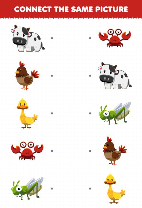 Abc Games For Kids, Farm Animals Preschool, Learning Games For Preschoolers, Free Printable Puzzles, Reading Comprehension For Kids, Animal Activities For Kids, Fun Worksheets For Kids, English Activities For Kids, Animal Worksheets