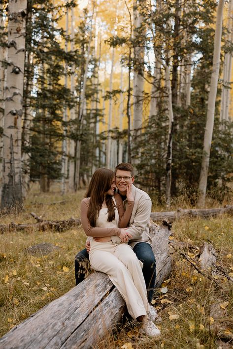 A Surprise Proposal at Snowbowl Flagstaff Arizona - Kali M Photos Flagstaff Engagement Photos, Snowbowl Flagstaff, Flagstaff Elopement, Suprise Proposal, Fall Foilage, Forest Engagement Photos, Forest Engagement, Cute Engagement Photos, Flagstaff Arizona