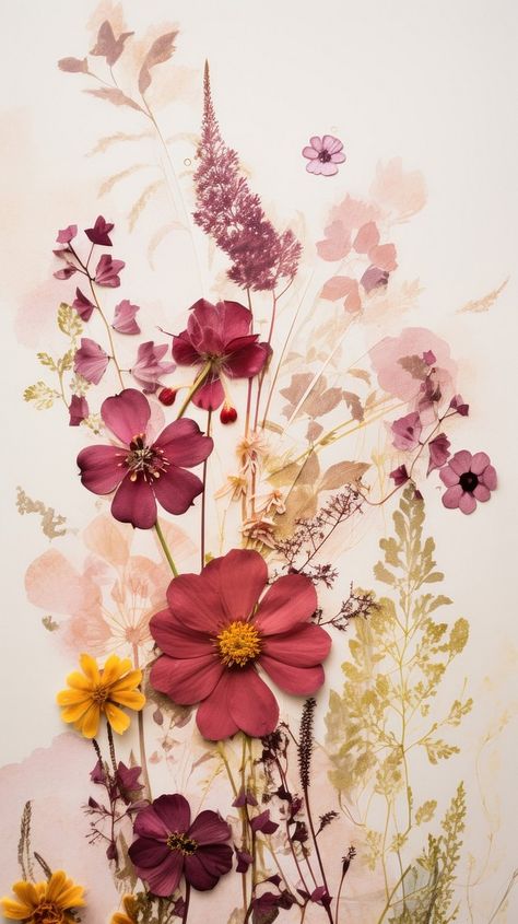 Wildflowers Pressed flower painting pattern | Free Photo Illustration - rawpixel Spring Flowers Wallpaper, Wallpaper Painting, Watercolor Wildflowers, Flowers Background, Fashion Content, Pattern Watercolor, Pretty Phone Wallpaper, Adorable Wallpapers, Flowers Wallpaper