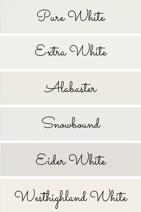 Best White Paint Colors, Eider White, Painting Trim White, Trim Paint Color, Sherwin Williams White, Living Colors, Spray Paint Colors, Best White Paint, Farmhouse Paint Colors