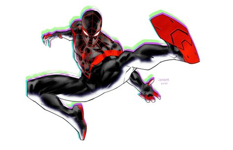 Dan Mora Spiderman, Dan Mora Art, 3 Spiderman, Spiderman Poses, Spider People, Dan Mora, Sketch Reference, Miles Spiderman, Comic Book Art Style