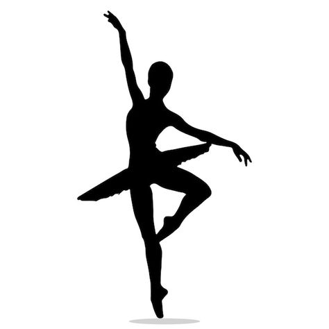 Ballerina Silhouette, Dancer Silhouette, Wire Sculpture, Sugar Plum, Dance Poses, Ballet Dancers, Art Board, Premium Vector, Plum