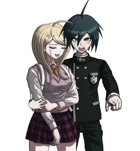 — I won't let you touch Kaede! I will protect her life until the end of mine! | — Я не позволю тебе притронуться к Каэде! Я буду защищать её жизнь до конца своей! | #KaedeAkamatsu #ShuichiSaihara #Kaede #Shuichi #SpriteEdits #Saimatsu #ShuichixKaede Danganronpa Saimatsu, Kaede Shuichi, Kubz Scouts, Danganronpa Ships, Byakuya Togami, New Danganronpa V3, Danganronpa Memes, Trigger Happy Havoc, Danganronpa 3