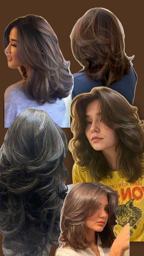 Haircut Layers, Mid Length Haircut, Growing Out Hair, Butterfly Cut, Grow Out, Hair Goals, Cute Hairstyles, Mid Length, Brown Hair