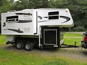 Macgellan: Introducing The Camper Sled Cabover Camper, Outdoor Hobbies, Slide In Truck Campers, Ford Transit Camper, Camper Trailer For Sale, Pickup Camper, Transit Camper, Slide In Camper, Vintage Camper Remodel