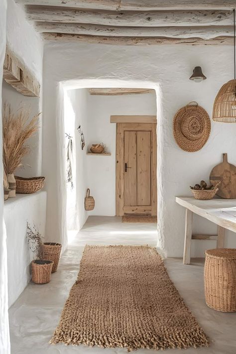 Greek Style Home Interiors, Ibiza Style Interior, Greek Style Home, Mediterranean Wall, Japandi Home Decor, Amazing Interior Design, Cabin Living Room, Japandi Home, Mediterranean Interior