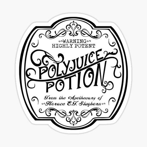 Polyjuice Potion Label, Polyjuice Potion, Potion Labels, Happy Halloween, Vinyl Decal Stickers, Vinyl Decal, Vinyl, Cars, For Sale