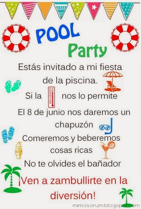 7 Ideas para una Fiesta en la Piscina - Pool Party Ideas | Handbox Craft Lovers | Comunidad DIY, Tutoriales DIY, Kits DIY 50th Birthday Party Games, Pool Party Ideas, Cocktail Party Decor, Pool Party Kids, Water Party, Shark Party, Spiderman Birthday, Barbie Party, Tropical Party