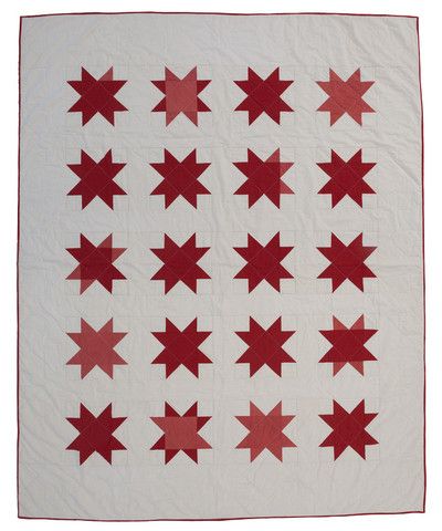 Sawtooth Star Quilt, Sashiko Thread, Sawtooth Star, Herringbone Quilt, Two Color Quilts, Madder Root, Red And White Quilts, American Quilt, Star Quilt Patterns