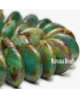 Wholesale Czech Lentil Beads - Czech Glass Beads Bead Suppliers, Beaded Material, Glass Buttons, Czech Beads, Wholesale Beads, Sea Green, Lampwork Beads, Czech Glass Beads, Lentils