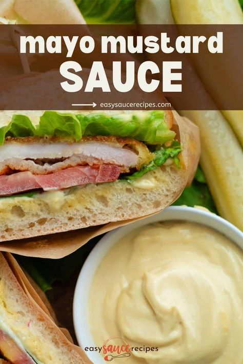 Port Of Subs Mayo Mustard Recipe, Mayo Mustard Sauce For Sandwiches, Mayo Based Dipping Sauce, Mustard Sauce For Ham, Easy Sauces, Pulled Pork Sauce, Ham Sauce, Mustard Sauce Recipe, Pumpkin Butter Recipe