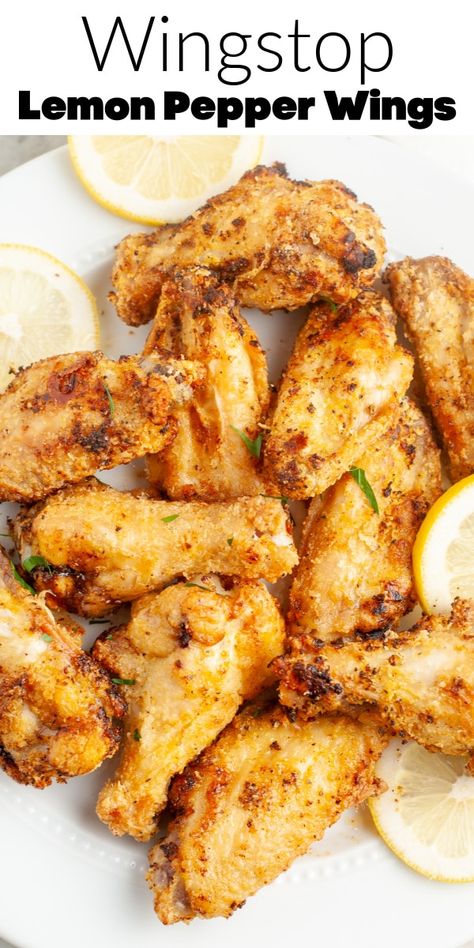 Copycat Wing Stop Lemon Pepper Wings, Lemon Pepper Wing Stop Recipe, Keto Lemon Pepper Wings, Lemon Pepper Seasoning Recipe For Wings, Wings Lemon Pepper Recipe, Lemon Pepper Chicken Wing Sauce, Airfryer Chicken Wings Lemon Pepper, Lemon Pepper Chicken Wings Recipe Wingstop, Copycat Wingstop Lemon Pepper Wings