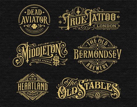 Check out this @Behance project: "Vintage style lettering" https://www.behance.net/gallery/83708557/Vintage-style-lettering Vintage Lettering Design, Vintage Sign Lettering, Vintage Style Logo, Ad Design Inspiration, Vintage Typography Logo, Victorian Lettering, Vintage Typography Design, Logos Vintage, Vintage Letters