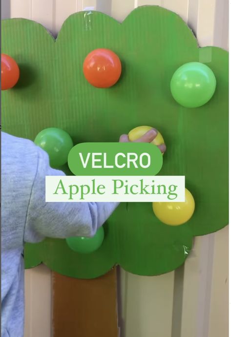 Apple Cognitive Activities Preschool, Apple Picking Activity For Toddlers, Way Up High In The Apple Tree, Apples Activities For Preschool, Apple Toddler Activities, Apple Picking Activity, Apple Activities For Toddlers, Math Activities For Toddlers, Childcare Teacher