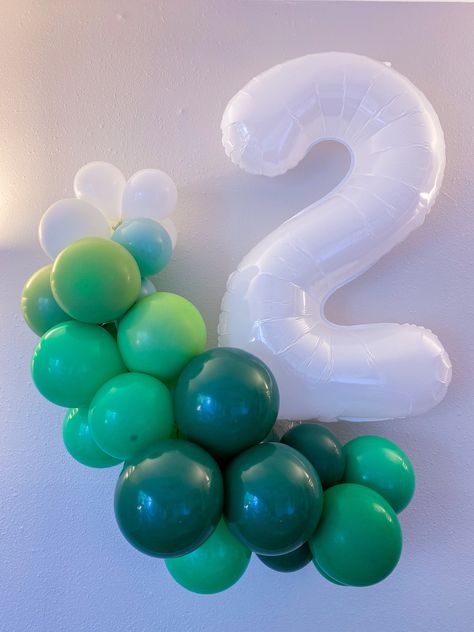 Green Ombre Number Balloon Garland Science Themed Party, Science Themes, Number Balloons, Green Ombre, 6th Birthday, Balloon Garland, Themed Party, Party Themes, Balloons