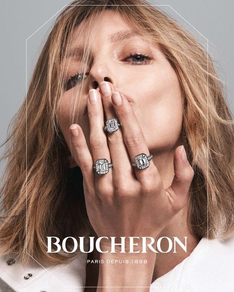 Boucheron Icons Campaign 2022 (Boucheron) Ludwig Wilsdorff, Jewelry Campaign, Boucheron Jewelry, Emmanuelle Alt, David Sims, Anja Rubik, Alt Fashion, Signature Jewelry, Fashion Editor