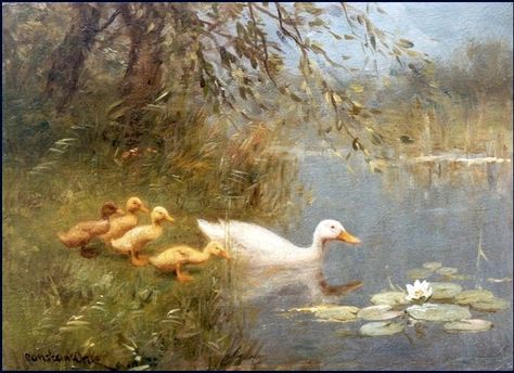 Cottagecore Painting, Duck Family, Master Art, Dutch Art, A Duck, Old Paintings, Aesthetic Painting, Arte Animal, Ethereal Art