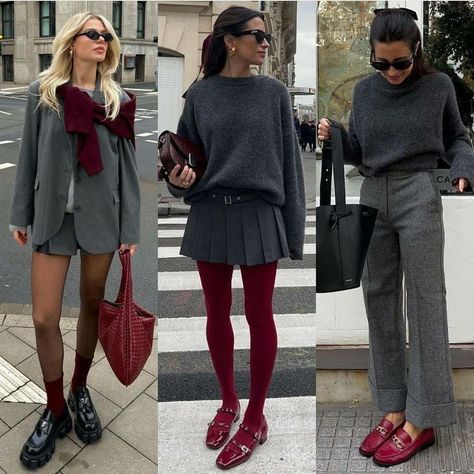 Trend Fall 2024 Outfit, Red Dress Autumn Outfit, Fall Red Dress Outfit, Casual Red Dress Outfit Winter, Fall Ootd Aesthetic, Ootd Fall 2024, Speakeasy Outfit Women Modern, Autumn Winter Outfits 2024, Autumn Aesthetic Outfit 2024