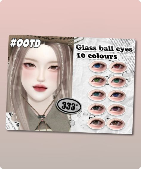 Sims 4 Eye Color CC: 333-Glass Ball Eyes By Asan333 Asan333 Sims 4 Cc, Sims 4 Eye Color, Sims 4 Eye Color Cc, Sims 4 Cc Download, Makeup Cc, Sims 4 Cc Makeup, Model Nails, Best Sims, Crystal Eye