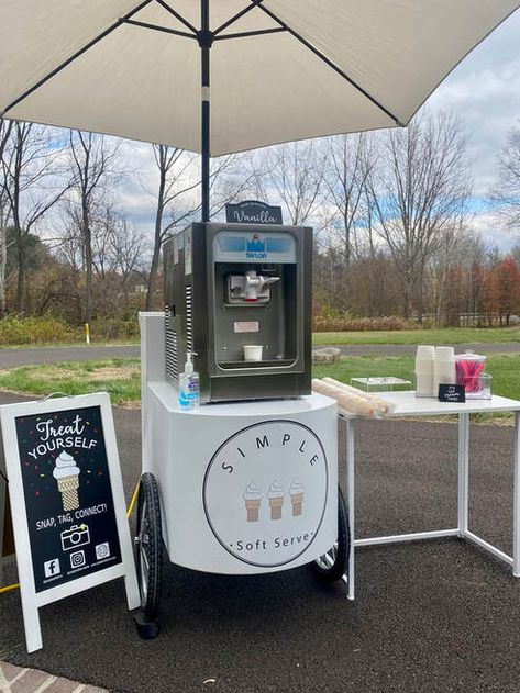 What to Expect with Simple Soft Serve Ice Cream Cart Business, Ice Cream Pop Up, Soft Serve Ice Cream Ideas, Party Rental Ideas, Soft Serve Machine, Soft Serve Ice Cream Machine, Food Stall Design, Vending Machine Business, Ice Cream Business