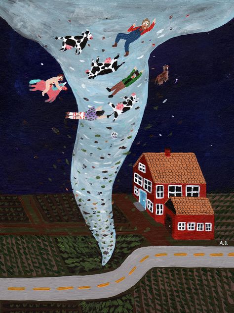 Hurricane | by Angela Dalinger Up Book, Naive Art, Outsider Art, Children's Book Illustration, Art Plastique, Tornado, Book Illustration, Art Education, 그림 그리기