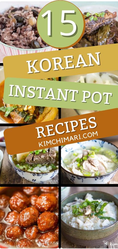 Healthy Korean Recipes, Instant Pot Asian Recipes, Instant Pot Korean, Instant Pot Beef Stew Recipe, Asian Soup Recipes, Pork Recipes For Dinner, Chicken Dishes Easy, Korean Side Dishes, Instant Pot Recipe