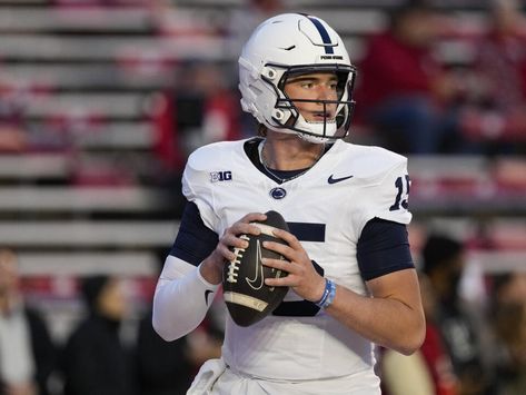 Penn State's Drew Allar Predicted to Replace Underwhelming $160 Million NFL QB - NewsBreak Drew Allar Penn State, Drew Allar, Laura Rutledge, Nfl Qb, 49ers Cheerleaders, Saturday Outfit, Penn State Football, Chiefs Game, Charles Barkley