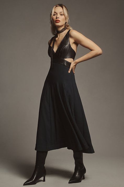 Anthropologie Dress Fall, Fall 23, Sale Clothing, V Neck Midi Dress, Sleeveless Midi Dress, Midi Dress Sleeveless, 50 Fashion, Anthropologie Dress, Size 00