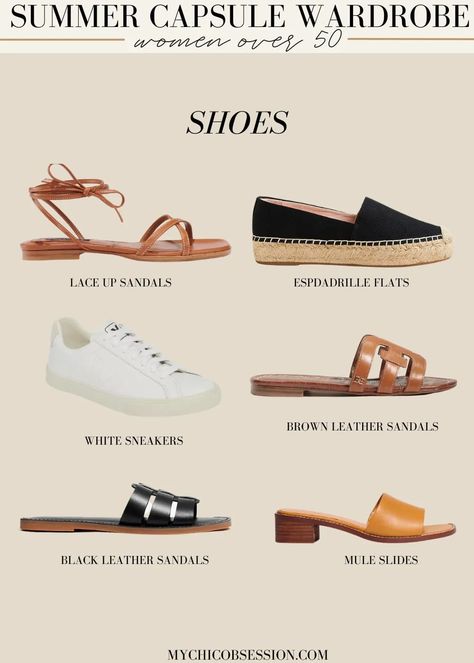 Classic Summer Outfits, Wardrobe For Women, Holiday Capsule Wardrobe, Capsule Wardrobe Women, Spring Summer Capsule Wardrobe, Classic Capsule Wardrobe, Classy Summer Outfits, Grandma Fashion, Shoe Wardrobe