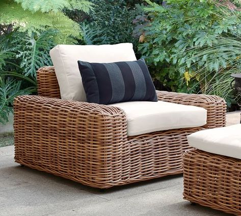 Beachy Furniture, Large Lounge Chair, Outdoor Lounge Seating, Wicker Lounge Chair, Wicker Sofa Outdoor, Outdoor Living Furniture, Outdoor Wicker Furniture, Chair Outdoor, Wicker Sofa