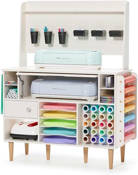 Amazon.com: Craft Work Station Cradt Room Storage, Art Supplies Storage Bedroom, Craft Room White Cabinets, Ikea Craft Work Table, Ikea Sewing Rooms Farmhouse, Craft Room Pencil Storage, Fabric Craft Table, Concealed Craft Storage, Ikea Craft Room Woodworking Plans