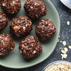 Bars & Energy Balls Archives | Fit Foodie Finds Peanut Butter Oat Balls, No Bake Peanut Butter Balls, Oat Balls, Chocolate No Bake, Peanut Butter Oat, Rice Syrup, Advocare Recipes, Fit Foodie Finds, Backyard Ponds