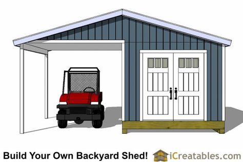 10x14 Gable Shed Plans With a Porch front elevation Shed With Carport Attached, Shed With Overhang Porch, Shed With Carport, Shed With Overhang, Sheds With Porches, Backyard Workshop, Diy Sheds, Remodeling House, 10x12 Shed Plans