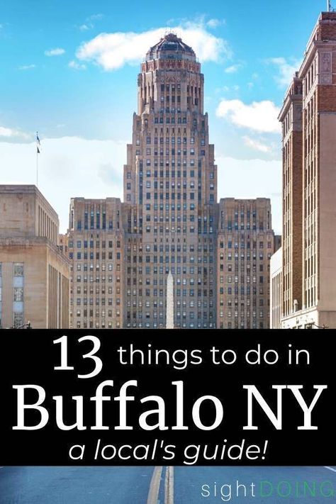 Travel to Buffalo New York has more to offer than you expected!  These unique things to do in Buffalo (written by a local!) will definitely add a twist to your visit, regardless of when you're coming to town (yes, even in winter).  We've got museums, history, great food, a drink you've never heard of, awesome festivals, and SO MUCH MORE!  Explore downtown, see some funky attractions, and find out what to do in Buffalo NY in summer or snow. #Buffalo #BuffaloNY #Travel #NewYork Buffalo Ny Things To Do In, Things To Do In Buffalo Ny, Buffalo New York Things To Do In, Things To Do Buffalo Ny, Buffalo Ny Food, Delaware Park Buffalo Ny, Niagara Falls Vacation, Downtown Buffalo Ny, Niagara Falls Trip