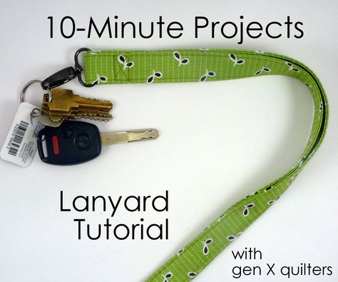 10-Minute Sewing Project: How to Sew a Lanyard — AnneMarie Chany Lanyard Tutorial, Diy Lanyard, Staff Development, Spring Fair, Dress Sewing Tutorials, Quilt Modernen, Sewing Things, Christmas Idea, Eye Glass