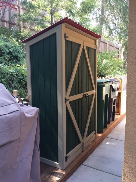 Shed For Lawn Mower, Small Tool Shed Ideas, Wood Garden Shed, Mini Tool Shed, Garden Tool Shed Outdoor Storage, Small Garden Shed Exterior Ideas, Modern Lean To Shed, Narrow Shed Ideas Side Yards, Garden Tool Storage Shed