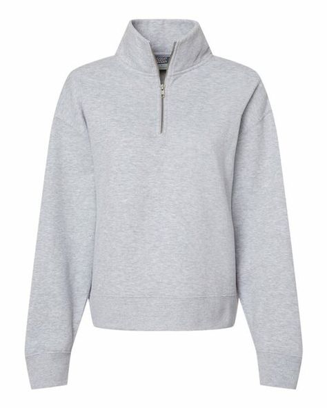 MV Sport W22713 | Women's Sueded Fleece Quarter-Zip Sweatshirt | ShirtSpace Grey Quarter Zip Outfit, Quarter Zip Sweatshirt Outfit, Quarter Zip Outfit, Grey Quarter Zip, Fleece Quarter Zip, Sweatshirt Outfit, Quarter Zip Sweatshirt, Quarter Zip Pullover, Zip Sweatshirt