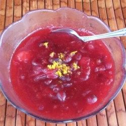 Drunken Cranberry Sauce - Allrecipes.com Cranberry Sauce With Orange Juice, Cranberry Sauce With Orange, Cranberry Apple Sauce, Cranberry Orange Sauce, Top Secret Recipes, Cranberry Sauce Recipe, Condiment Recipes, Orange Sauce, Freshly Squeezed Orange Juice