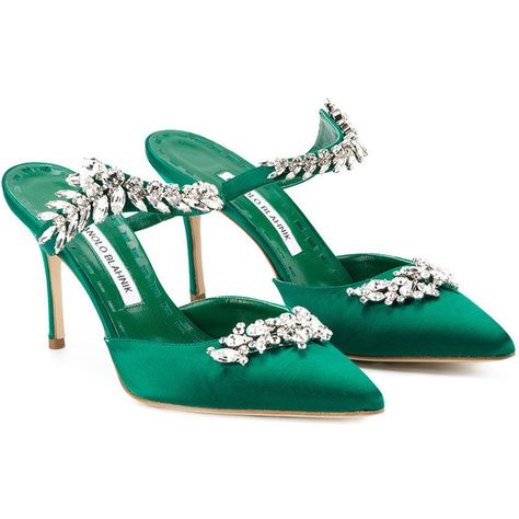 Manolo Blahnik Lurum Pumps (75,875 INR) ❤ liked on Polyvore featuring shoes, pumps, green pumps, ankle strap pumps, evening pumps, green high heel shoes and pointed toe ankle strap pumps Manolo Blahnik Lurum, Manolo Blahnik Green, Sparkly Wedding Shoes, Sparkly Pumps, Green High Heels, Manolo Blahnik Pumps, Manolo Blahnik Heels, Manolo Blahnik Shoes, Fashion Heels