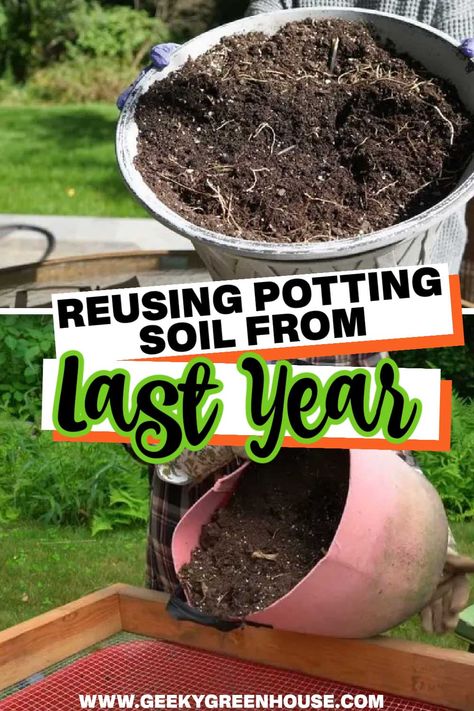 The process of reusing potting soil from last year is very simple. In this post, I'll go through the process step-by-step. Reusing Potting Soil, Making Potting Soil, How To Make Potting Soil, How To Reuse Old Potting Soil, Potting Soil Storage Ideas, Storing Potting Soil, Potting Soil Storage, Gardening 2023, Garden Shapes