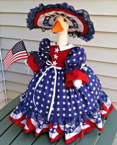 Goose Costume, Turkey Clothes, Goose Outfits, Porch Goose, Parade Outfit, Goose Dress, Duck Costumes, Goose Clothes, Duck Cloth