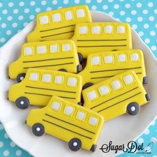 Picture School Bus Cookies, Bus Cookies, Cookies For Teachers, Dot Cookies, Teacher Cookies, Back To School Cookies, Cocomelon Cake, Cookies Decorated With Royal Icing, School Cookies