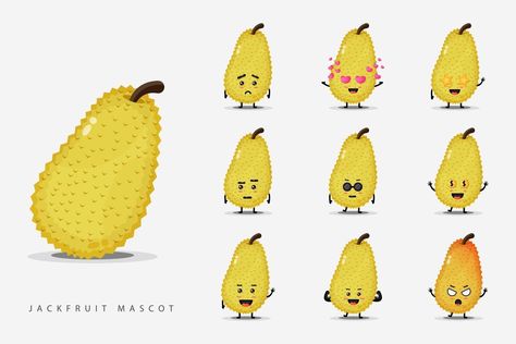 Jackfruit Images, Jack Fruit, Vector Food, Cute Characters, Premium Vector, Graphic Resources, Vector Art, Vector Free, Art Drawings