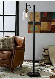 Lite Source Luken Black Metal Floor Lamp - Quick Look | Lamps Plus Black Metal Floor Lamp, Antique Brass Floor Lamp, Floor Lamp Styles, Farmhouse Flooring, Metal Floor Lamp, Industrial Floor Lamps, Glass Floor Lamp, Floor Lamps Living Room, Industrial Flooring