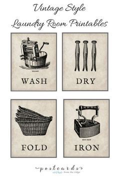 Laundry Room Printables, Farmhouse Printables, Vintage Laundry Room, Laundry Room Art, Tiny Laundry Rooms, Farmhouse Laundry, Wash Dry Fold, Laundry Decor, Vintage Laundry