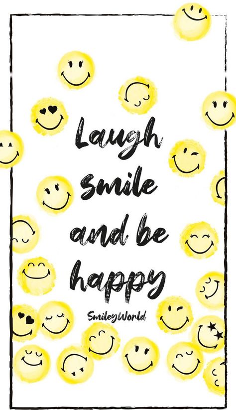 Smiley World Wallpaper, Be Happy Wallpaper, Picnic Bday, Smile World, Smile Day, Sinchan Wallpaper, Smile Wallpaper, Wallpaper Maker, Aesthetic Posters