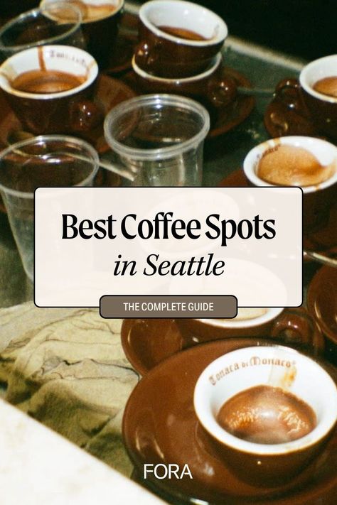 From cute, aesthetic interior, to spots known for their rotation of curated coffee beans, this list has all the must-try coffee shops in Seattle. If you are visiting for the first time, or returning to Seattle as a regular, this list of the best coffee spots will help you decide where to grab your next cup of joe. For more Seattle travel tips and resources, head to foratravel.com and let our advisors help you travel like the VIP you are! Best Coffee In Seattle, Seattle Coffee Shops, Travel Agent Career, Seattle Coffee, Seattle Hotels, The Emerald City, Prime Steak, Seattle Travel, Aesthetic Interior